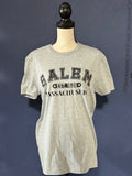 Salem Massachusetts EST 1626 Graphic T-Shirt – Grey Unisex Small – Vintage Salem Tee