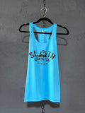 Sloth Running Team Graphic Tank – Bright Blue Women’s Medium – Funny Sloth Nap Tee