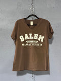 Salem Massachusetts EST 1626 Graphic T-Shirt – Brown Women’s Large – Retro History Tee