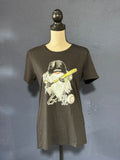 Baseball Gnome Graphic T-Shirt – Black Unisex Large – Quirky Sports Tee