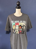The Boys of Fall Horror Graphic T-Shirt – Grey Unisex Large – Retro Halloween Movie Tee
