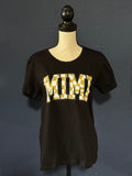 Mimi Checkered Graphic T-Shirt – Black Unisex XL – Cute Grandma Tee