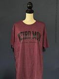 Weird Mom Building Character Graphic T-Shirt – Maroon Unisex XL – Funny Mom Life Tee