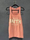 Walk by Faith Not by Sight Sparkle Tank Top – Pink Women’s Cut 2XL – Faith Graphic Tank