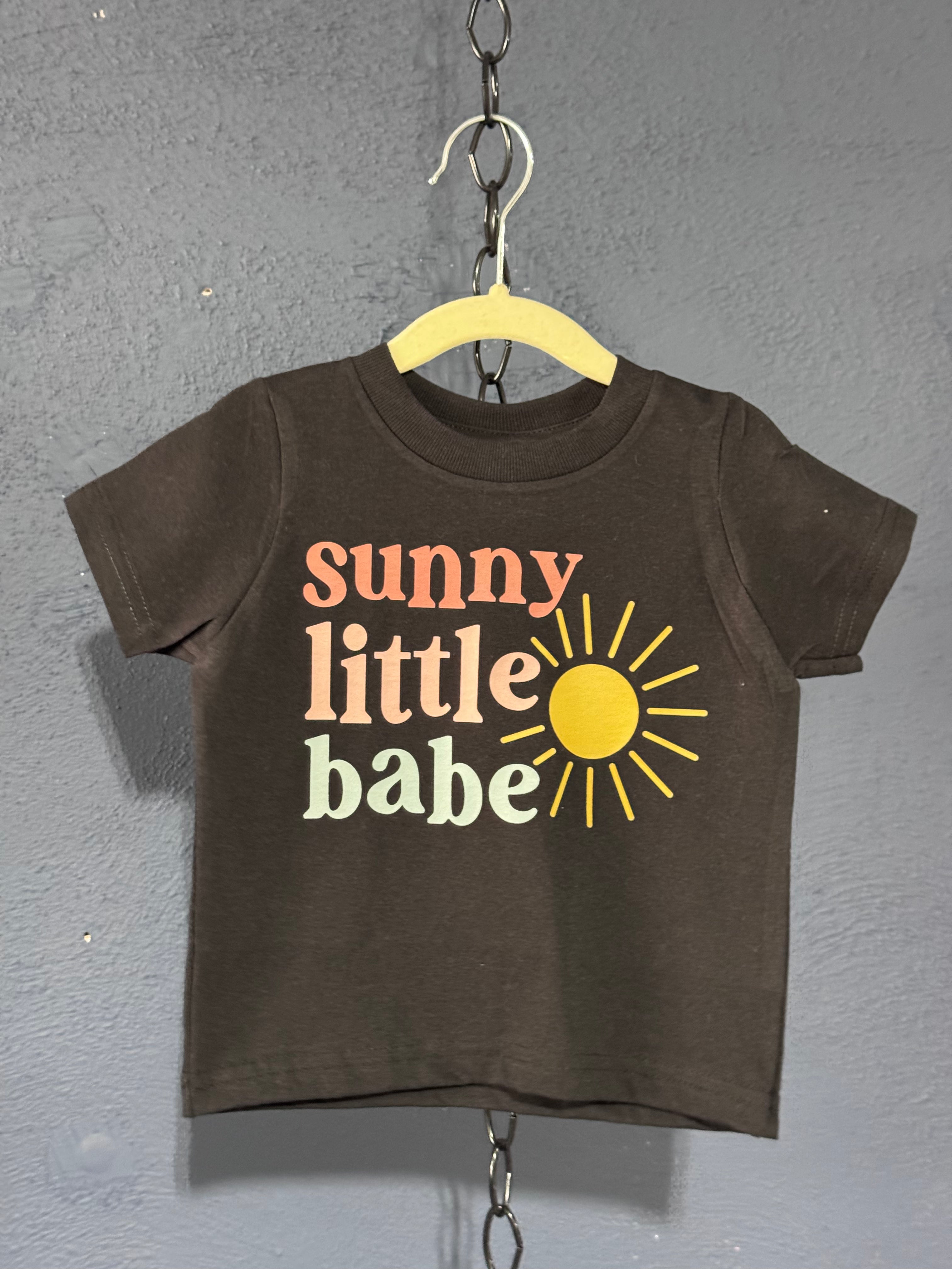Sunny Little Babe Baby T-Shirt – 12 Months – Cute Sunshine Baby Graphic Tee