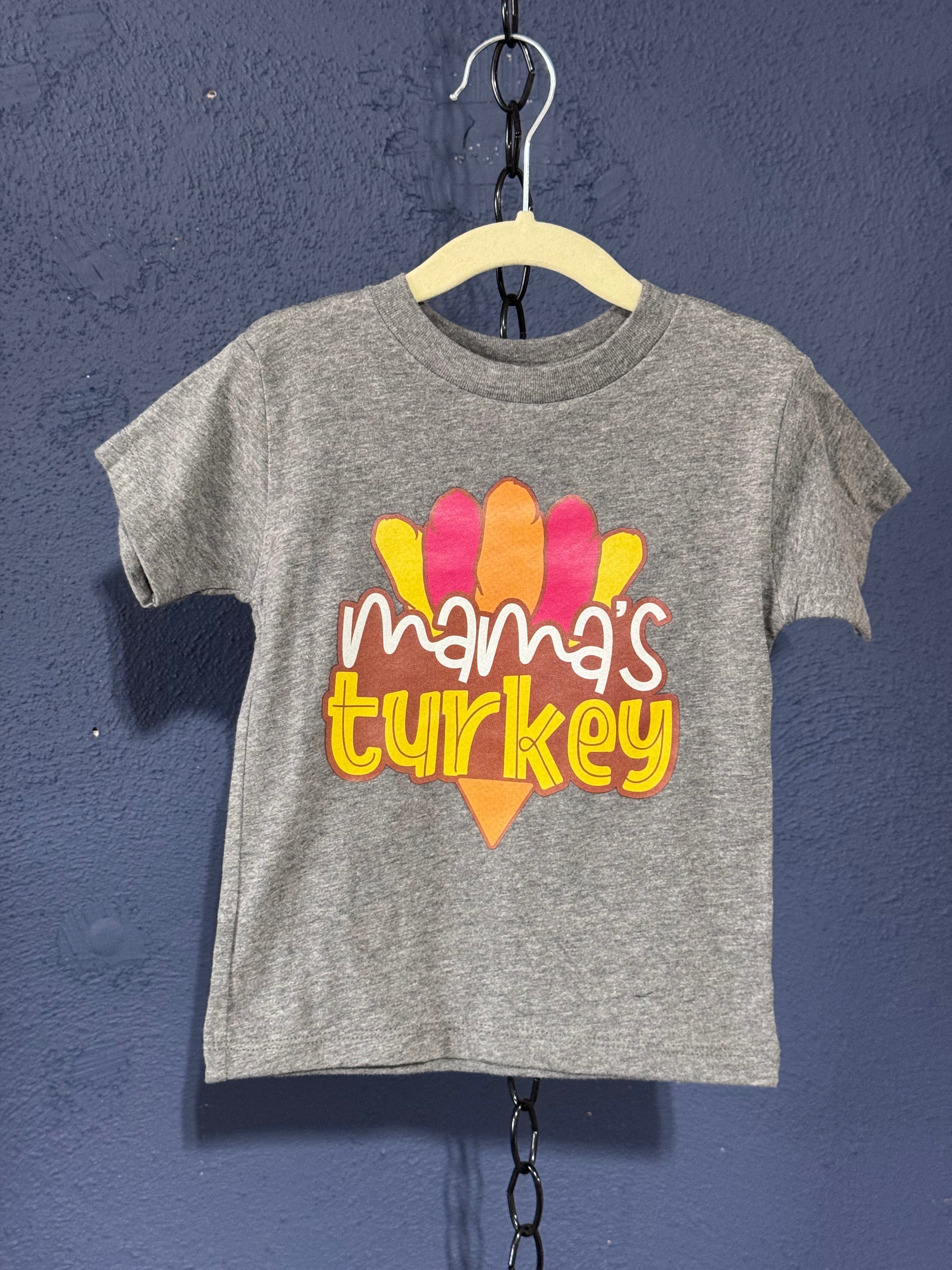 Mama’s Turkey Toddler T-Shirt – Size 2T – Cute Thanksgiving Kids Tee