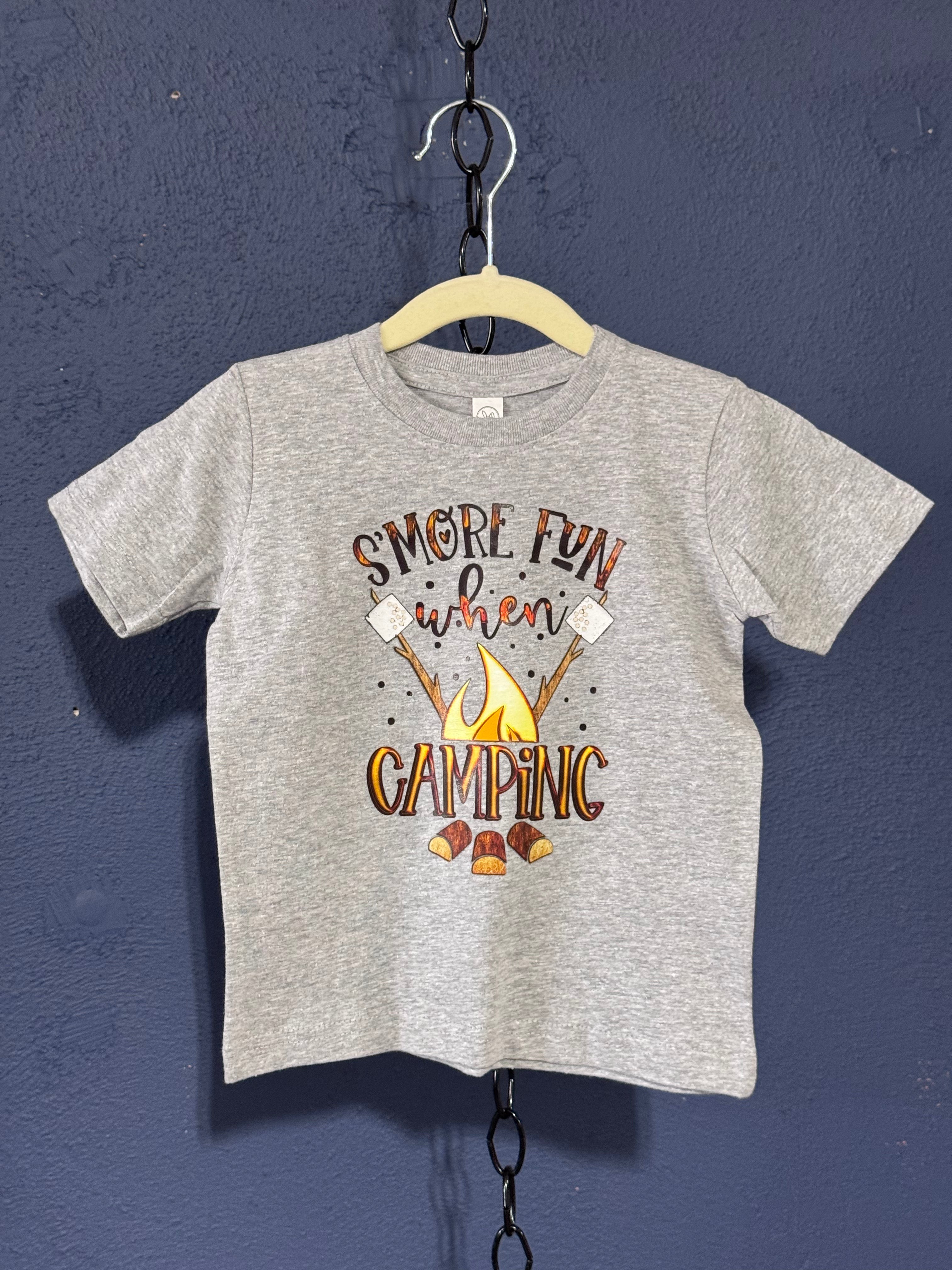 S’more Fun When Camping Toddler T-Shirt – Size 2T – Cute Camping Kids Graphic Tee