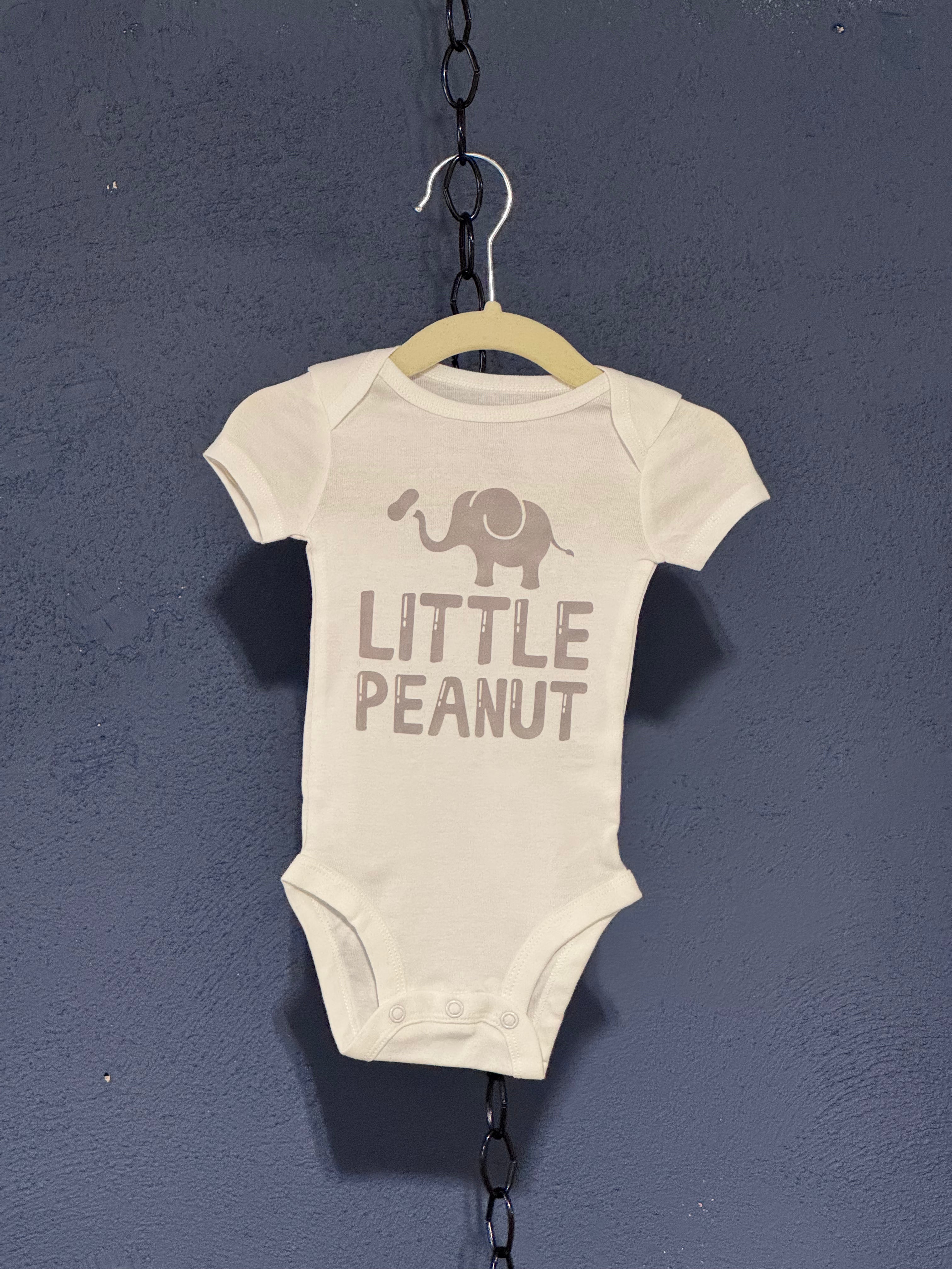 Little Peanut Elephant Onesie – White 3 Month Infant – Cute Baby Graphic Onesie