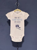 You Bet Giraffe I’m Cute Onesie – White 3-6 Month Infant – Cute Baby Graphic Onesie