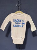 Daddy’s Little Sidekick Onesie – White 3-6 Month Infant – Cute Baby Graphic Onesie