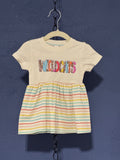 Wildcats Dress – White 6 Month Infant – Colorful Baby Girl Wildcats Outfit
