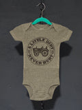 Little Dirt Never Hurt Onesie – Gray 12 Month Infant – Tractor Baby Bodysuit