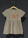 Wildcats Dress – Gray 12 Month Infant – Colorful Baby Girl Wildcats Outfit