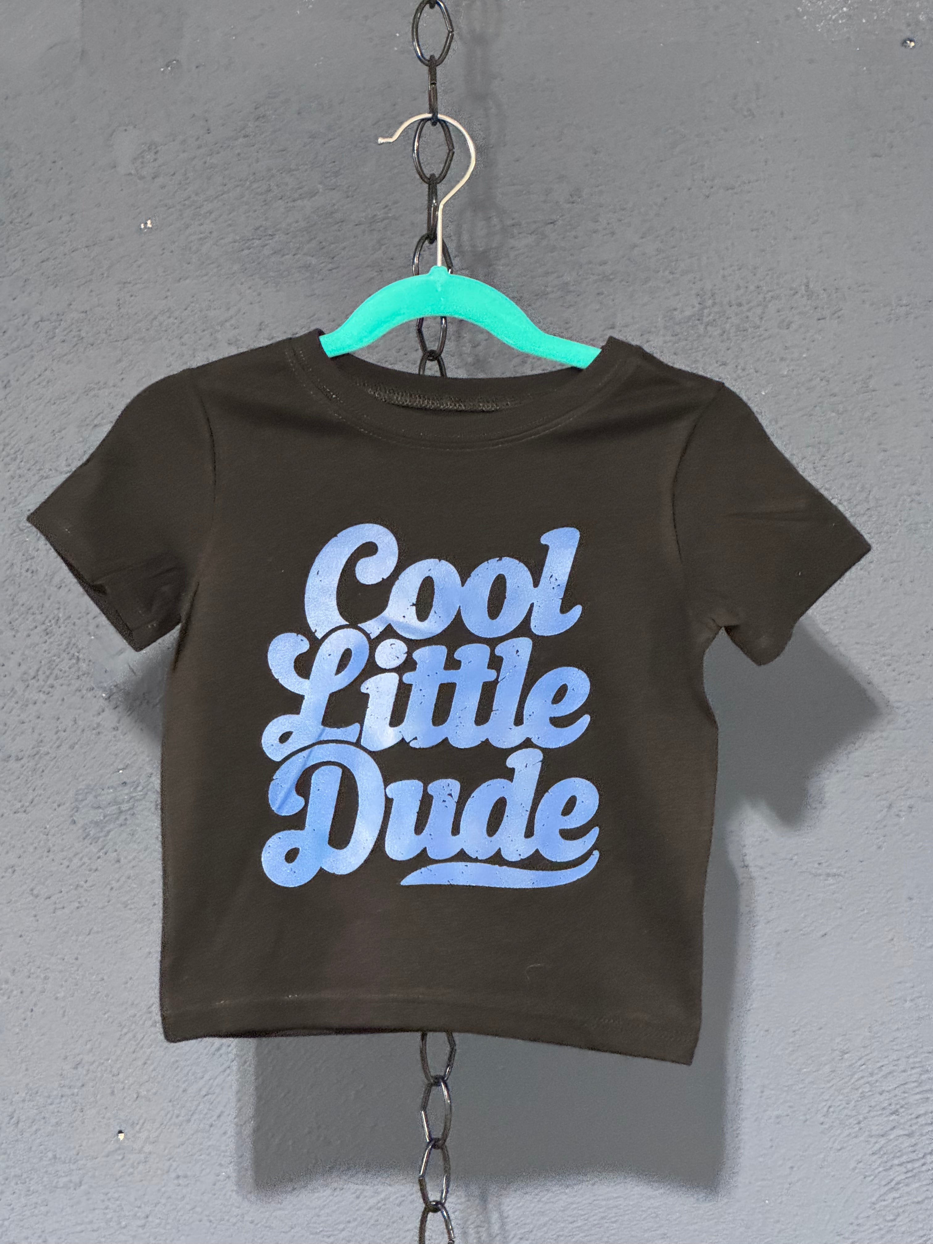 Cool Little Dude Tee – Black 24 Month Toddler – Retro Graphic T-Shirt