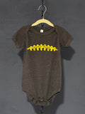 Game Day Football Onesie – Dark Gray 18–24 Month Toddler – Yellow Graphic Bodysuit