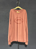 Game Day Football Long Sleeve Tee – Coral Youth Large – Football Graphic Shirt