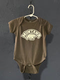 Montana Bear Onesie – Grey 18 Months – Rustic State Graphic Baby Bodysuit